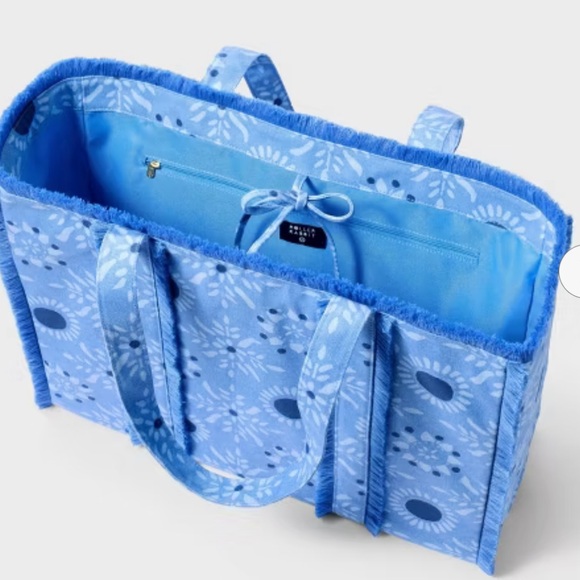 Star Medallion Fringe Canvas Tote Bag Blue - Roller Rabbit x Target - Picture 4 of 4